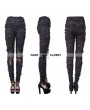 Devil Fashion Black Knitting Hole Gothic Punk Legging for Women