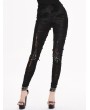 Devil Fashion Black Knitting Hole Gothic Punk Legging for Women