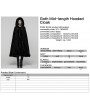 Punk Rave Black Gothic Mid-Length Hooded Fur Warm Winter Cloak for Women
