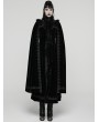Punk Rave Black Retro Gothic Plush Velvet Long Cloak Coat for Women