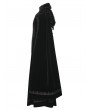 Punk Rave Black Retro Gothic Plush Velvet Long Cloak Coat for Women