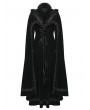 Punk Rave Black Retro Gothic Plush Velvet Long Cloak Coat for Women