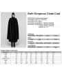 Punk Rave Black Retro Gothic Plush Velvet Long Cloak Coat for Women