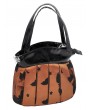 Dark in love Brown and Black Gothic Halloween Bat Pumpkin Handbag