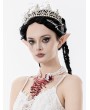 Dark in love White Gothic Layered Blood Red Pearl Floral Necklace
