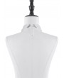 Dark in love White Gothic Layered Blood Red Pearl Floral Necklace