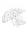 Dark in love White Gothic Rose Pearl Embellished Lace Fan