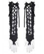 Dark in love Black Gothic Embroidered Lace Long Gloves