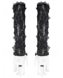 Dark in love Black Gothic Embroidered Lace Long Gloves