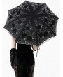 Dark in love Black Gothic Lolita Elegant Embroidered Lace Umbrella