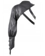Dark in love Black Gothic Asymmetric Punk Leather Shoulder Cape for Women