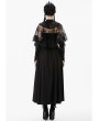 Dark in love Black Gothic Embroidered Lace Overlay Short Cape for Women