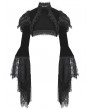 Dark in love Black Noble Gothic Velvet Raven Feather Cape for Women