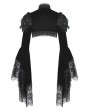 Dark in love Black Noble Gothic Velvet Raven Feather Cape for Women