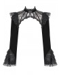 Dark in love Black Gothic Velvet Lace Hollow Shoulder Cape for Women