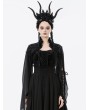 Dark in love Black Gothic Embroidered Lace Applique Cape for Women