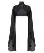 Dark in love Black Gothic Embroidered Lace Applique Cape for Women
