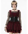 Dark in love Black Gothic Lace Zip Front Waist Training Corset