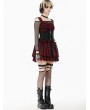 Dark in love Black Gothic Lace Zip Front Waist Training Corset