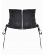 Dark in love Black Gothic Lace Zip Front Waist Training Corset