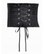 Dark in love Black Gothic Lace Zip Front Waist Training Corset