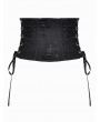 Dark in love Black Gothic Lace Zip Front Waist Training Corset