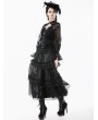 Dark in love Black Vintage Gothic Coffin Underbust Corset Waistband
