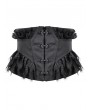 Dark in love Black Vintage Gothic Coffin Underbust Corset Waistband