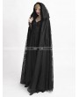 Punk Rave Black Gothic Long hooded Cape for Women