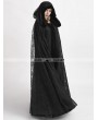 Punk Rave Black Gothic Long hooded Cape for Women