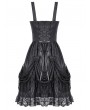 Dark in love Black Gothic Lolita Priness Lace Strap Short Dress