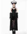 Dark in love Black Romantic Gothic Irregular Lace Tail Dress