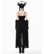 Dark in love Black Romantic Gothic Irregular Lace Tail Dress