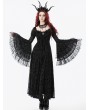 Dark in love Black Gothic Royal Jewel Embellished Vintage Maxi Dress