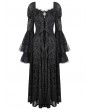 Dark in love Black Gothic Royal Jewel Embellished Vintage Maxi Dress