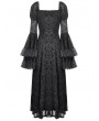 Dark in love Black Gothic Royal Jewel Embellished Vintage Maxi Dress
