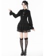 Dark in love Black Lolita Dark Gothic Drop Waist Mini Dress