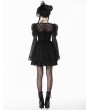 Dark in love Black Gothic Lace Puff Sleeve Princess Short Dress
