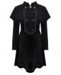 Dark in love Black Retro Gothic Bat-Winged Witch Velvet Coat for Women