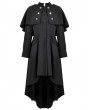 Dark in love Black Mystic Retro Gothic High-Low Cape Coat for Women