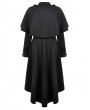 Dark in love Black Mystic Retro Gothic High-Low Cape Coat for Women