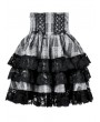 Dark in love Black and White Gothic Lolita High-Waist Tiered Skirt