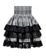 Dark in love Black and White Gothic Lolita High-Waist Tiered Skirt