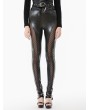 Dark in love Black Gothic Snakeskin Cut-Out Leggings for Women