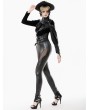 Dark in love Black Gothic Snakeskin Cut-Out Leggings for Women