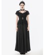 Dark in love Black Gothic Hollow Out Floral Lace Top for Women