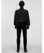 Punk Rave Black Vintage Gothic Embroidery Pattern Shirt for Men
