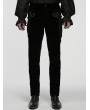 Punk Rave Black Vintage Gothic Embossed Velvet Pants for Men