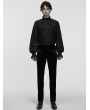 Punk Rave Black Vintage Gothic Embossed Velvet Pants for Men
