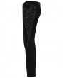 Punk Rave Black Vintage Gothic Embossed Velvet Pants for Men